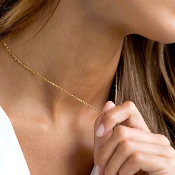 ⚜️𝟯𝟬%𝗢𝗙𝗙 𝗯𝘂𝗻𝗱𝗹𝗲𝘀 𝟯+⚜️ NEW Thin Beaded Chain Stainless Steel Necklace - Picture 9 of 14